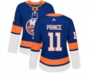 Women Adidas New York Islanders #11 Shane Prince Premier Royal Blue Home NHL Jersey