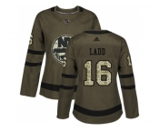 Women Adidas New York Islanders #16 Andrew Ladd Green Salute to Service Stitched NHL Jerse