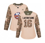 Women Adidas New York Islanders #16 Pat LaFontaine Authentic Camo Veterans Day Practice NHL Jersey