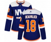 Women Adidas New York Islanders #18 Anthony Beauvillier Authentic Blue Alternate NHL Jersey