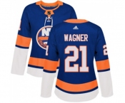 Women Adidas New York Islanders #21 Chris Wagner Authentic Royal Blue Home NHL Jersey