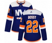 Women Adidas New York Islanders #22 Mike Bossy Premier Blue Alternate NHL Jersey