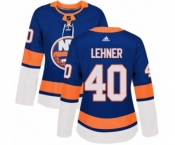Women Adidas New York Islanders #40 Robin Lehner Authentic Royal Blue Home NHL Jersey