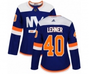 Women Adidas New York Islanders #40 Robin Lehner Premier Blue Alternate NHL Jersey