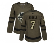 Women Adidas New York Islanders #7 Jordan Eberle Green Salute to Service Stitched NHL Jersey