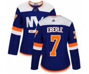 Women Adidas New York Islanders #7 Jordan Eberle Premier Blue Alternate NHL Jersey