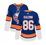 Women Adidas New York Islanders #86 Nikolay Kulemin Premier Royal Blue Home NHL Jersey