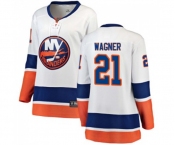 Women New York Islanders #21 Chris Wagner Fanatics Branded White Away Breakaway NHL Jersey