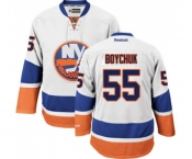 Women Reebok New York Islanders #55 Johnny Boychuk Authentic White Away NHL Jersey
