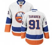 Women Reebok New York Islanders #91 John Tavares Authentic White Away NHL Jersey