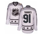 Women's Reebok New York Islanders #91 John Tavares Authentic White Metropolitan Division 2017 All-Star NHL Jersey