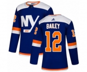 Youth Adidas New York Islanders #12 Josh Bailey Authentic Blue Alternate NHL Jersey