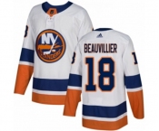 Youth Adidas New York Islanders #18 Anthony Beauvillier Authentic White Away NHL Jersey