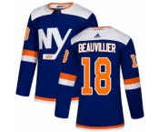 Youth Adidas New York Islanders #18 Anthony Beauvillier Premier Blue Alternate NHL Jersey