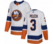 Youth Adidas New York Islanders #3 Adam Pelech Authentic White Away NHL Jersey