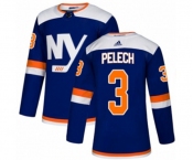 Youth Adidas New York Islanders #3 Adam Pelech Premier Blue Alternate NHL Jersey