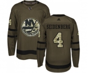 Youth Adidas New York Islanders #4 Dennis Seidenberg Premier Green Salute to Service NHL Jersey