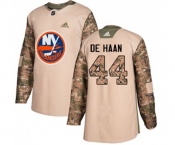 Youth Adidas New York Islanders #44 Calvin de Haan Authentic Camo Veterans Day Practice NHL Jersey