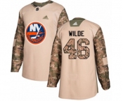Youth Adidas New York Islanders #46 Bode Wilde Authentic Camo Veterans Day Practice NHL Jersey