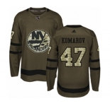 Youth Adidas New York Islanders #47 Leo Komarov Premier Green Salute to Service NHL Jersey