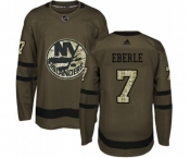 Youth Adidas New York Islanders #7 Jordan Eberle Premier Green Salute to Service NHL Jersey
