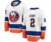 Youth New York Islanders #2 Nick Leddy Fanatics Branded White Away Breakaway NHL Jersey