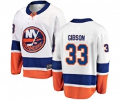 Youth New York Islanders #33 Christopher Gibson Fanatics Branded White Away Breakaway NHL Jersey
