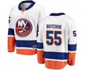 Youth New York Islanders #55 Johnny Boychuk Fanatics Branded White Away Breakaway NHL Jersey