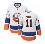 Youth Reebok New York Islanders #11 Shane Prince Authentic White Away NHL Jersey