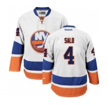 Youth Reebok New York Islanders #4 Robin Salo Authentic White Away NHL Jersey