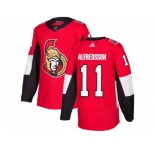 Men Adidas Ottawa Senators #11 Daniel Alfredsson Red Home Authentic Stitched NHL Jersey