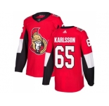 Men Adidas Ottawa Senators #65 Erik Karlsson Red Home Authentic Stitched NHL Jersey