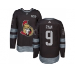 Men Adidas Ottawa Senators #9 Bobby Ryan Black 1917-2017 100th Anniversary Stitched NHL Jersey