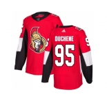 Men Adidas Ottawa Senators #95 Matt Duchene Red Home Authentic Stitched NHL Jersey