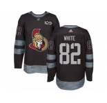 Men's Adidas Ottawa Senators #82 Colin White Authentic Black 1917-2017 100th Anniversary NHL Jersey