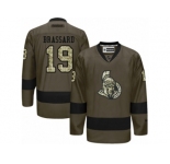 Men's Reebok Ottawa Senators #19 Derick Brassard Authentic Green Salute to Service NHL Jersey
