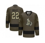 Men's Reebok Ottawa Senators #22 Chris Kelly Authentic Green Salute to Service NHL Jersey