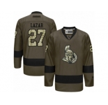 Men's Reebok Ottawa Senators #27 Curtis Lazar Authentic Green Salute to Service NHL Jersey