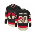 Men's Reebok Ottawa Senators #30 Andrew Hammond Authentic Black New Third NHL Jersey