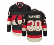 Men's Reebok Ottawa Senators #30 Andrew Hammond Premier Black New Third NHL Jersey