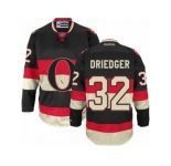 Men's Reebok Ottawa Senators #32 Chris Driedger Authentic Black New Third NHL Jersey