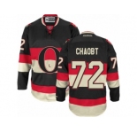 Men's Reebok Ottawa Senators #72 Thomas Chabot Authentic Black New Third NHL Jersey
