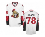 Men's Reebok Ottawa Senators #78 Filip Chlapik Authentic White Away NHL Jersey