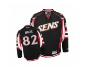 Men's Reebok Ottawa Senators #82 Colin White Authentic Black Third NHL Jersey