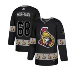 Ottawa Senators #68 Mike Hoffman Black Team Logos Fashion Jersey