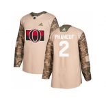 Youth Adidas Ottawa Senators #2 Dion Phaneuf Camo Authentic 2017 Veterans Day Stitched NHL Jersey