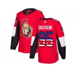 Youth Adidas Ottawa Senators #95 Matt Duchene Red Home Authentic USA Flag Stitched NHL Jersey