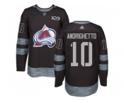 Men Adidas Colorado Avalanche #10 Sven Andrighetto Black 1917-2017 100th Anniversary Stitched NHL Jersey