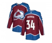Men Adidas Colorado Avalanche #34 Carl Soderberg Burgundy Home Authentic Stitched NHL Jersey