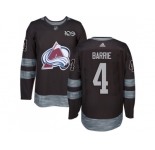 Men Adidas Colorado Avalanche #4 Tyson Barrie Black 1917-2017 100th Anniversary Stitched NHL Jersey